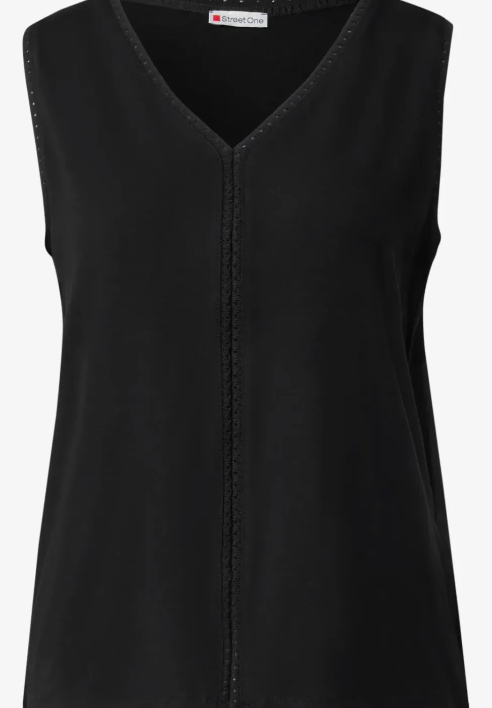 Jersey top met gehaakte details