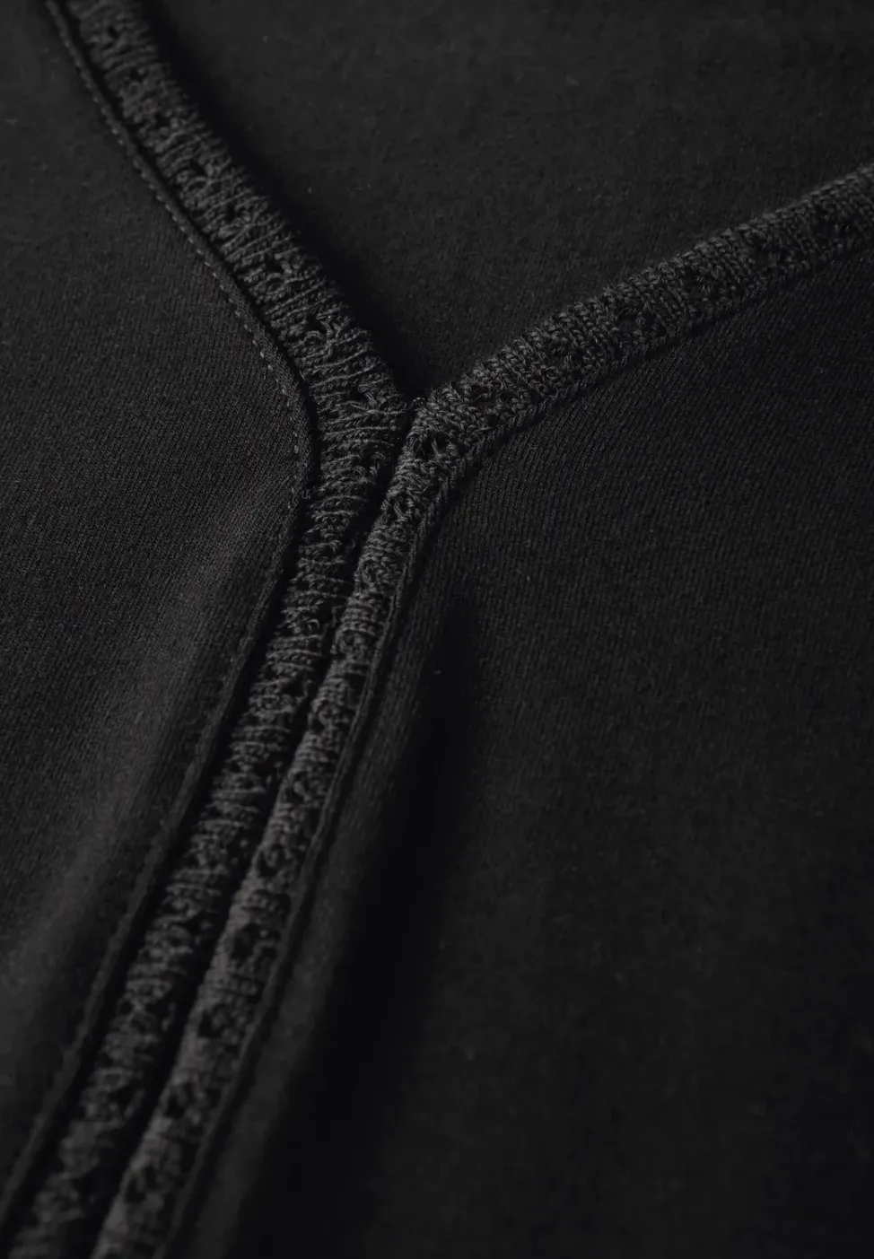 Jersey top met gehaakte details