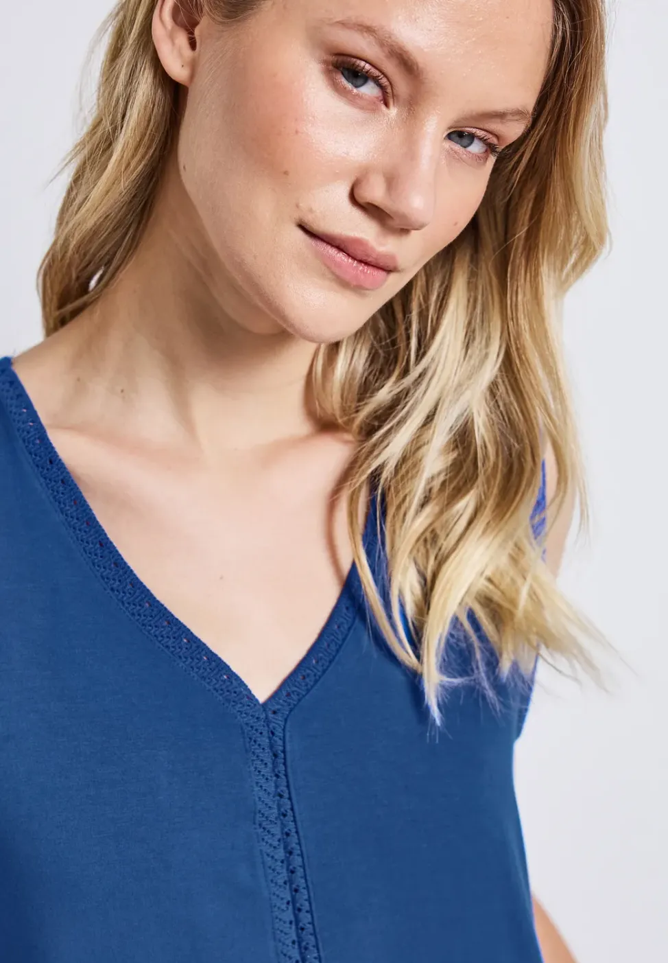Jersey top met gehaakte details