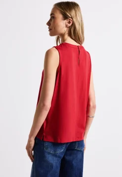 Jersey top met rimpels