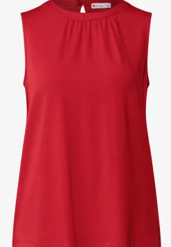 Jersey top met rimpels