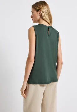 Jersey top met rimpels