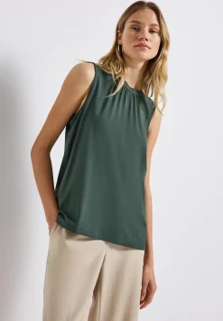 Jersey top met rimpels