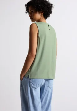 Jersey top met rimpels