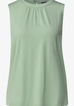 Jersey top met rimpels