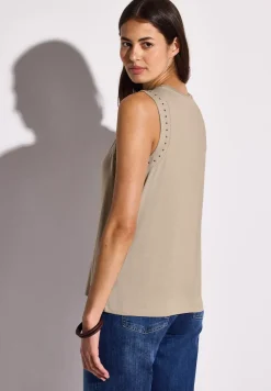 Jersey top met studs