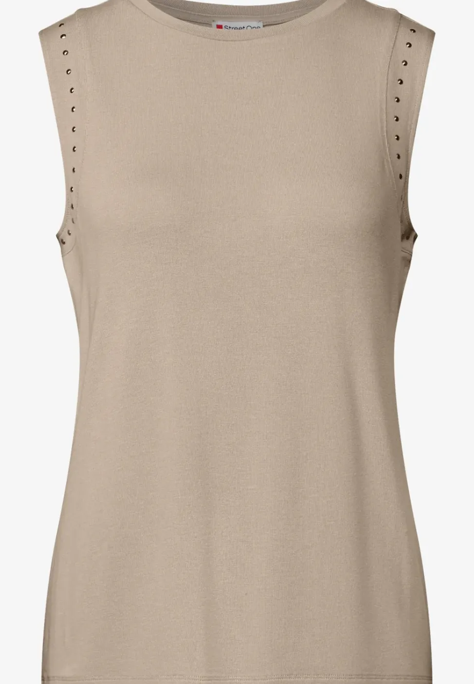 Jersey top met studs