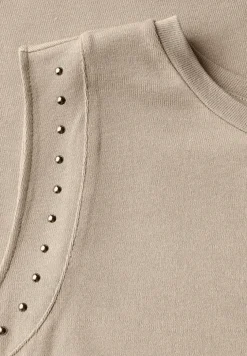 Jersey top met studs