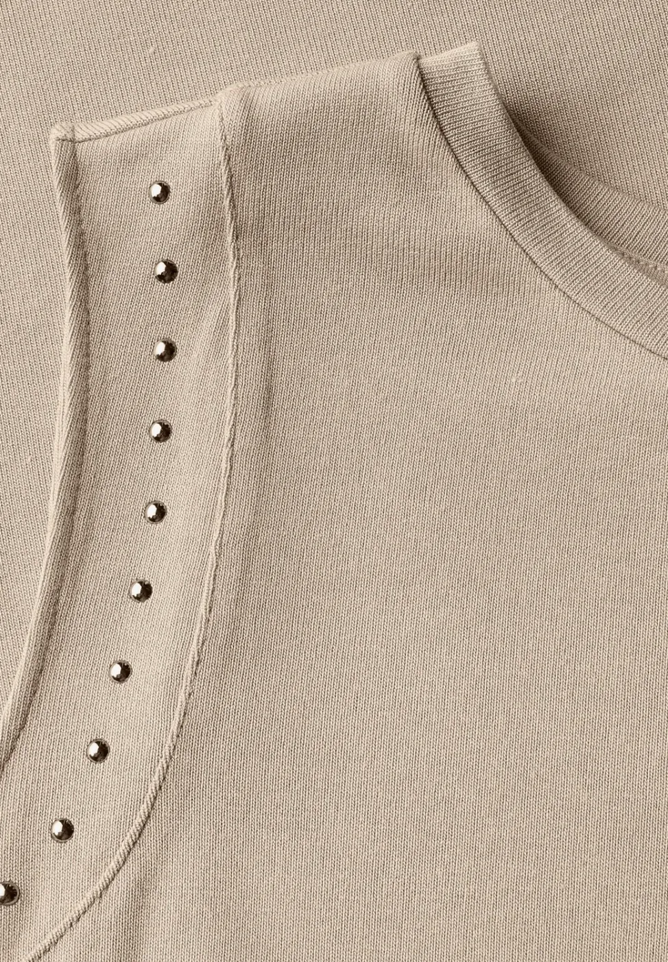 Jersey top met studs