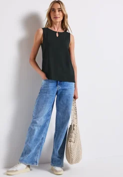 Jersey top met uitsnijding