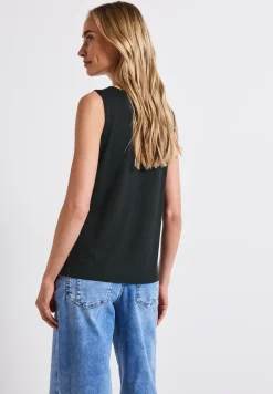 Jersey top met uitsnijding