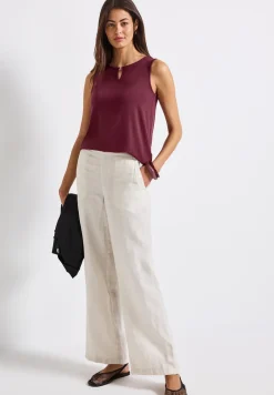 Jersey top met uitsnijding