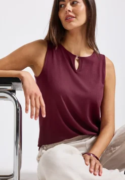 Jersey top met uitsnijding