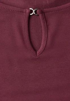 Jersey top met uitsnijding
