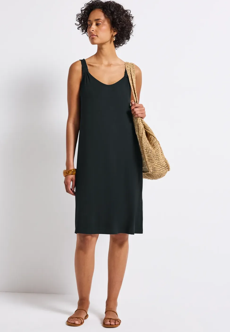 Jurk met knoopdetail