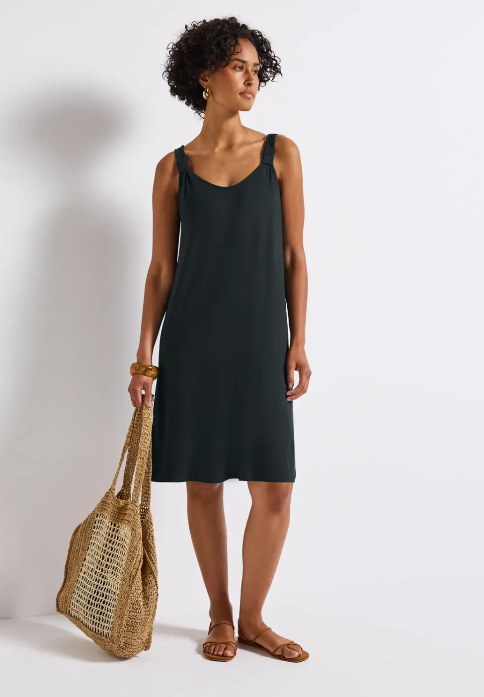Jurk met knoopdetail