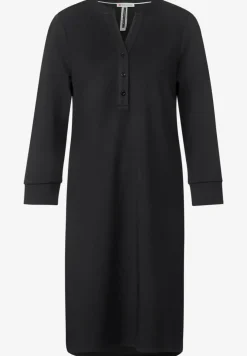 Jurk met lange mouwen in effen kleur