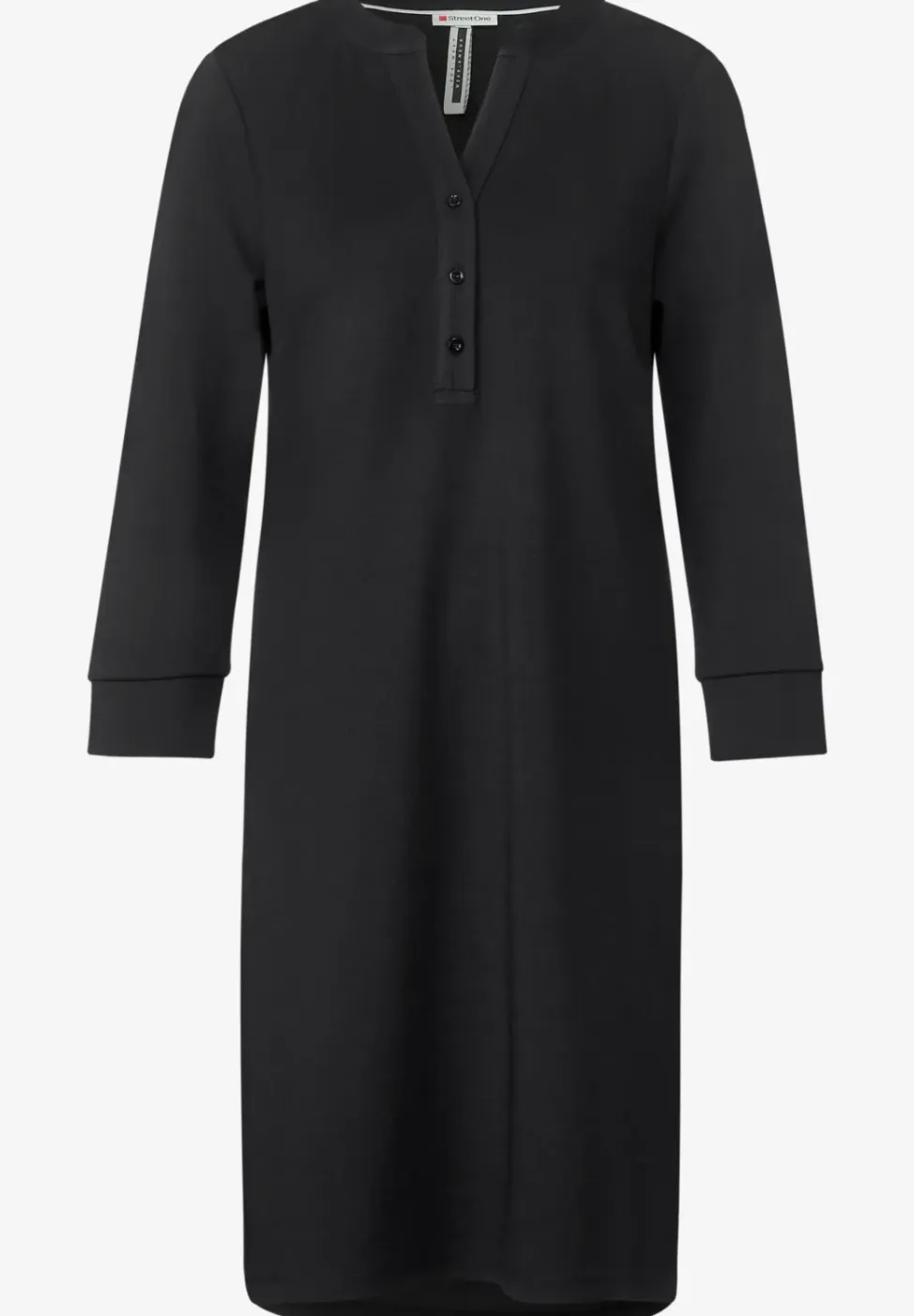 Jurk met lange mouwen in effen kleur