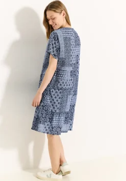 Jurk met patchworkprint
