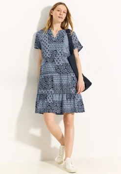 Jurk met patchworkprint