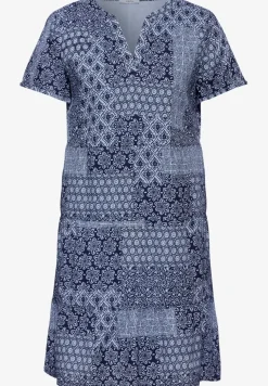 Jurk met patchworkprint
