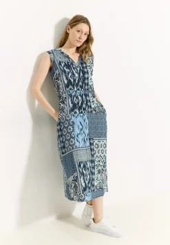 Jurk met patchworkprint