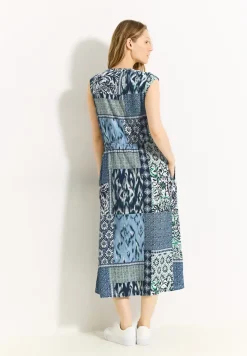 Jurk met patchworkprint