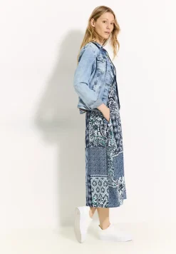 Jurk met patchworkprint