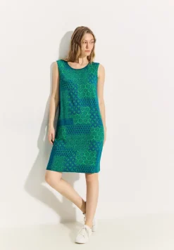 Jurk met patchworkprint