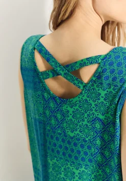 Jurk met patchworkprint