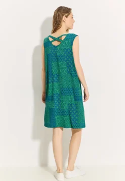 Jurk met patchworkprint