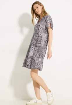 Jurk met patchworkprint