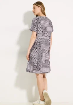 Jurk met patchworkprint