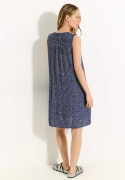 Jurk met print en structuur