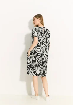 Jurk van linnenmix met print