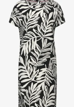 Jurk van linnenmix met print
