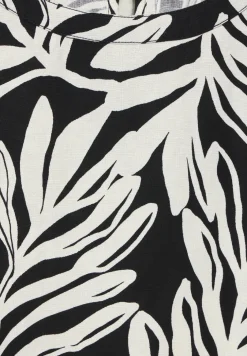 Jurk van linnenmix met print