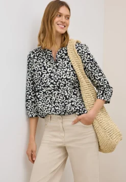 Katoenen blouse met patroon