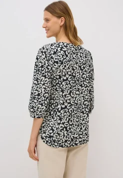 Katoenen blouse met patroon