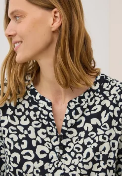Katoenen blouse met patroon