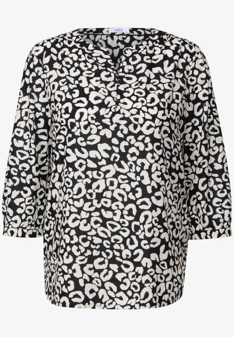 Katoenen blouse met patroon