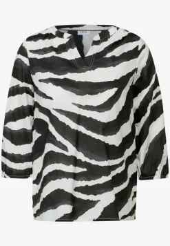Katoenen blouse met patroon