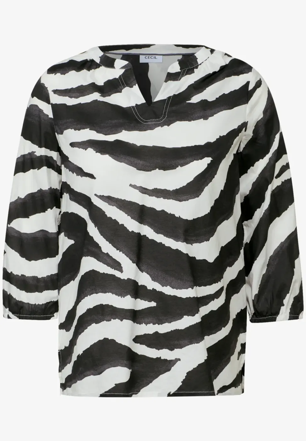 Katoenen blouse met patroon