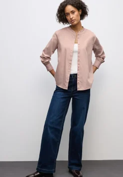 Katoenen blouse met ruches