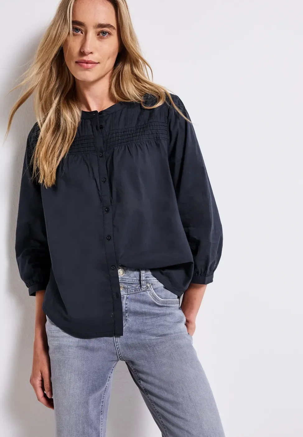 Katoenen blouse met details