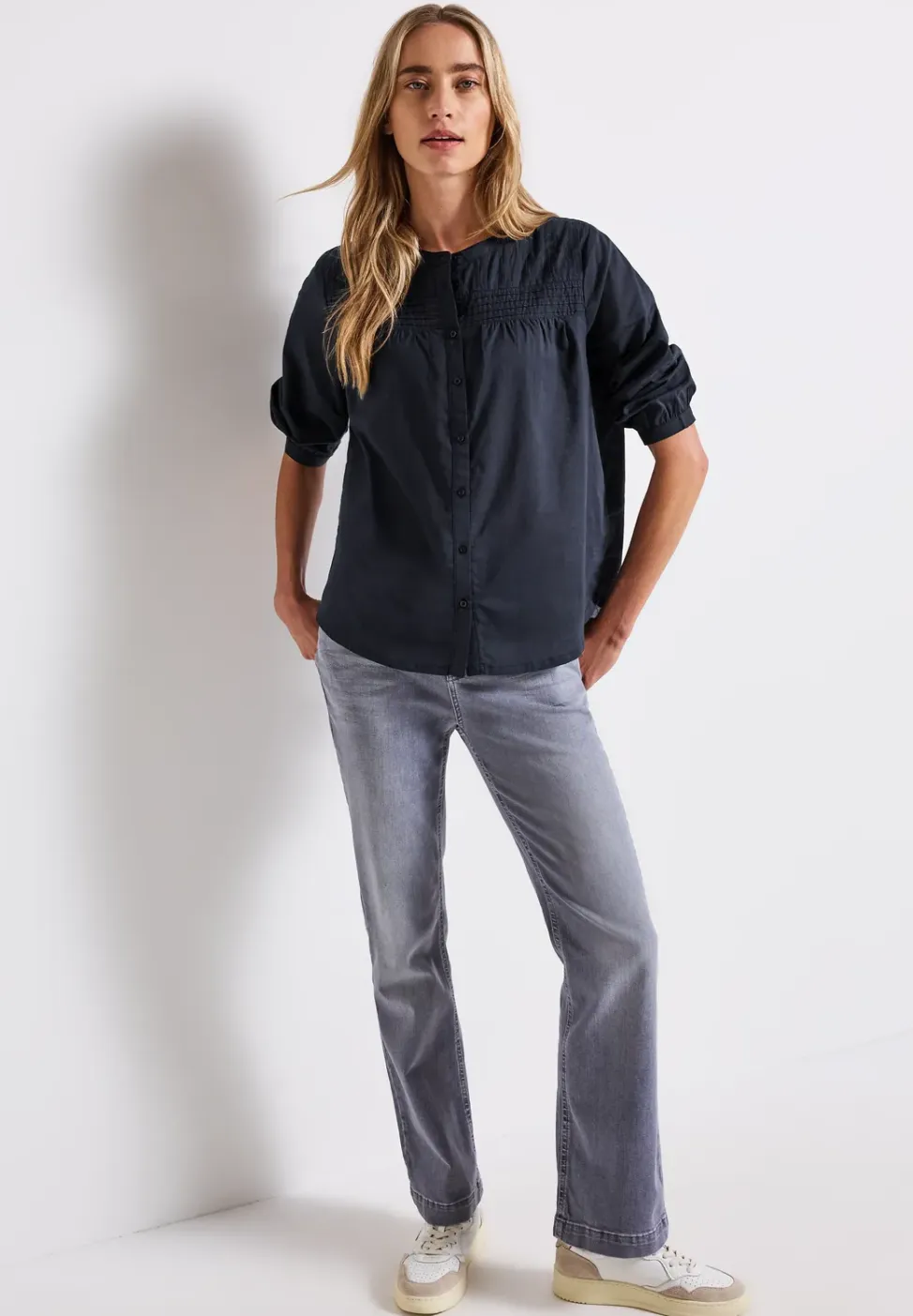 Katoenen blouse met details