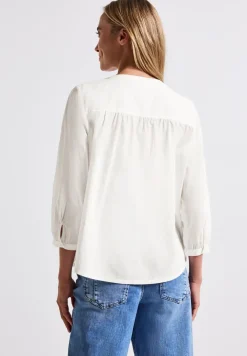 Katoenen blouse met details