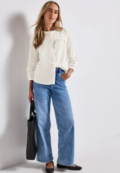 Katoenen blouse met details