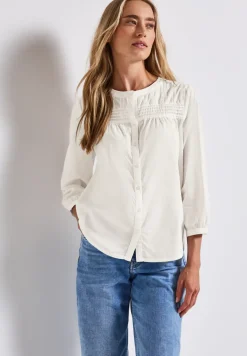 Katoenen blouse met details