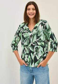 Katoenen blouse met patroon
